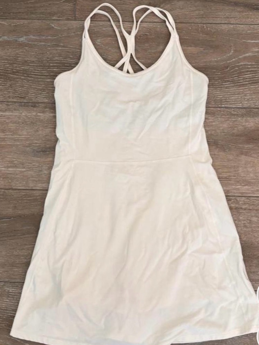 Gap women's White Strappy Athletic dress with built in shorts